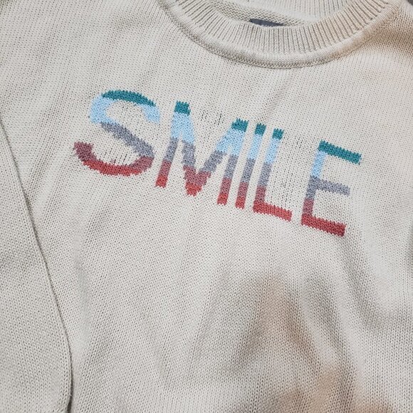Aerie Smile Soft Knit Sweater Rainbow Size L - Picture 3 of 6